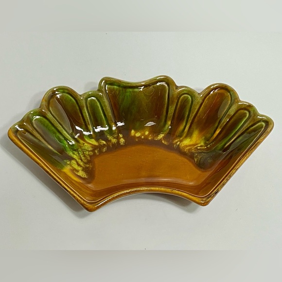 Vintage California Pottery Brown Green Drip Glaze Side Dishes Or Bowls L-58 MINT - Picture 8 of 11